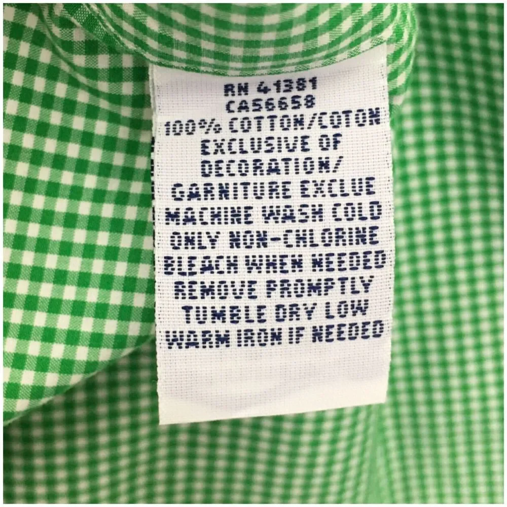Ralph‎ Lauren Shirt Mens Size XL Green Tablecloth Oxford Classic Fit Cotton Pony